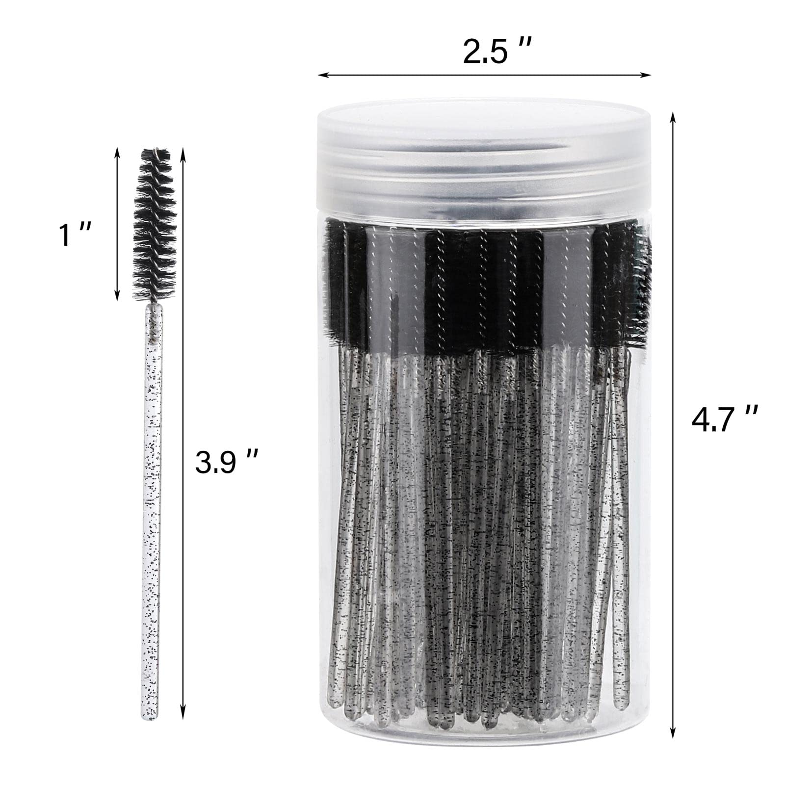Tbestmax spoolie brush with soft bristles for smoothing mascara and a clean finish.