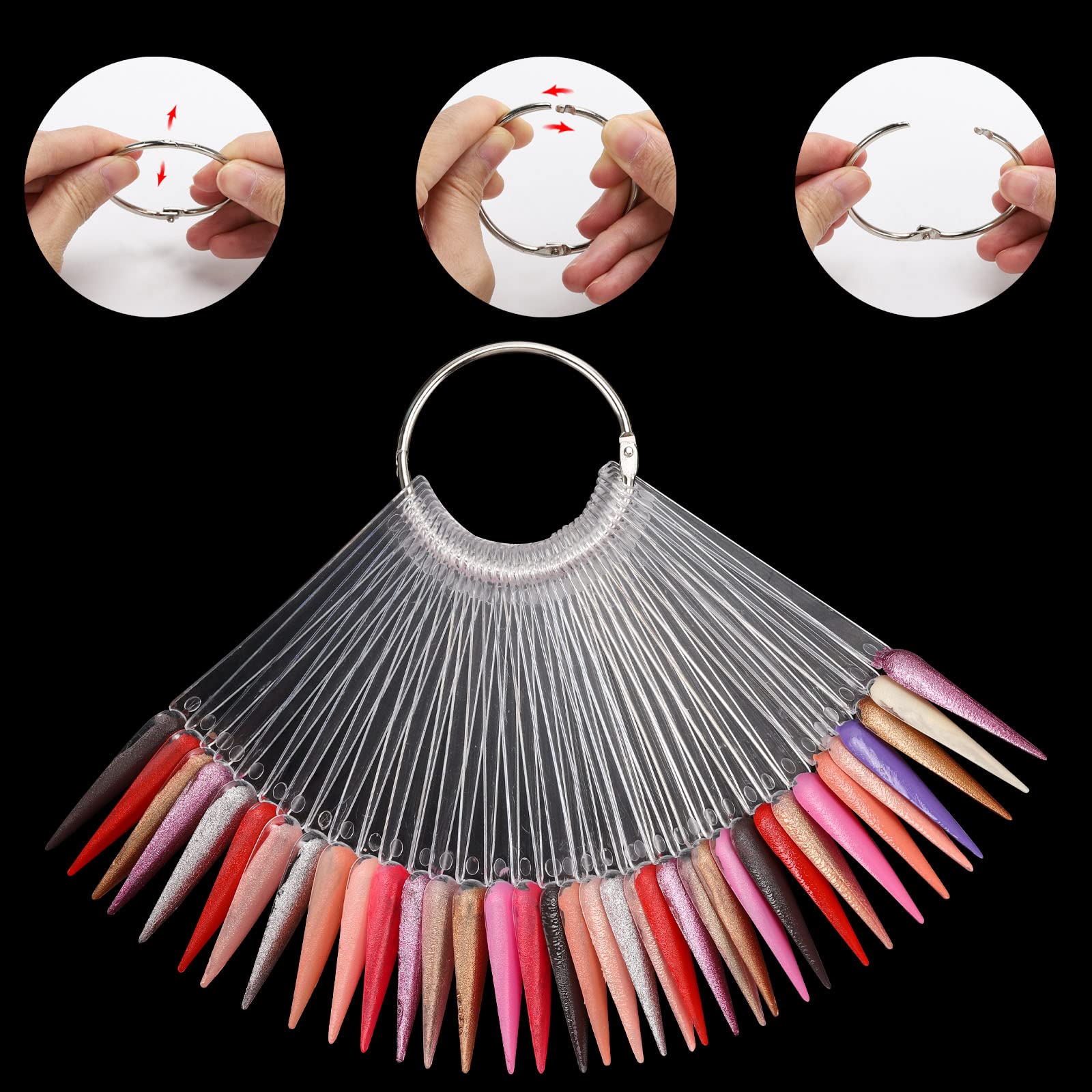Tbestmax swatch ring closure detail conveys secure organization