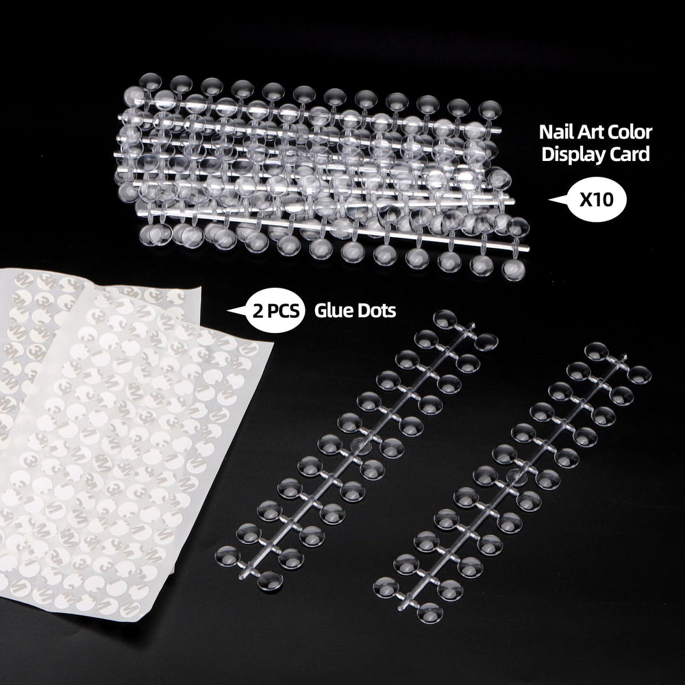 Tbestmax transparent nail display chart showing true color at a glance.