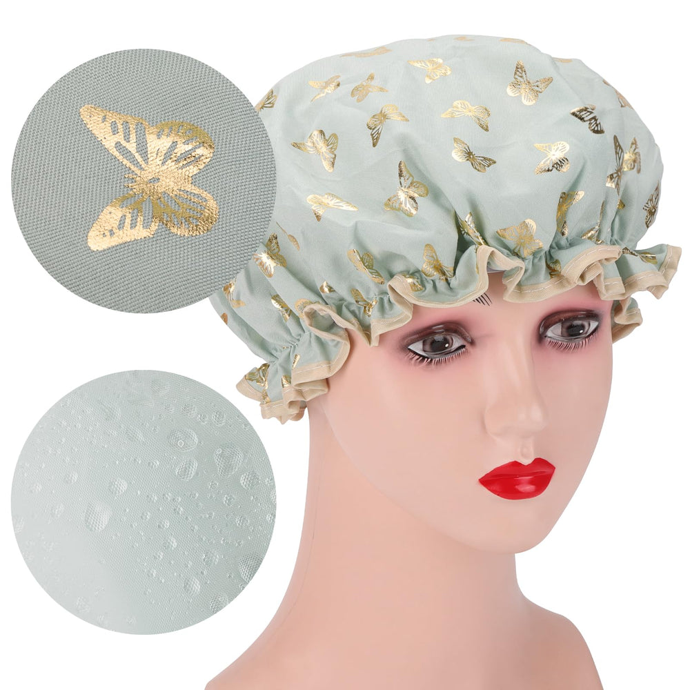 Tbestmax waterproof shower cap easy to clean and reuse