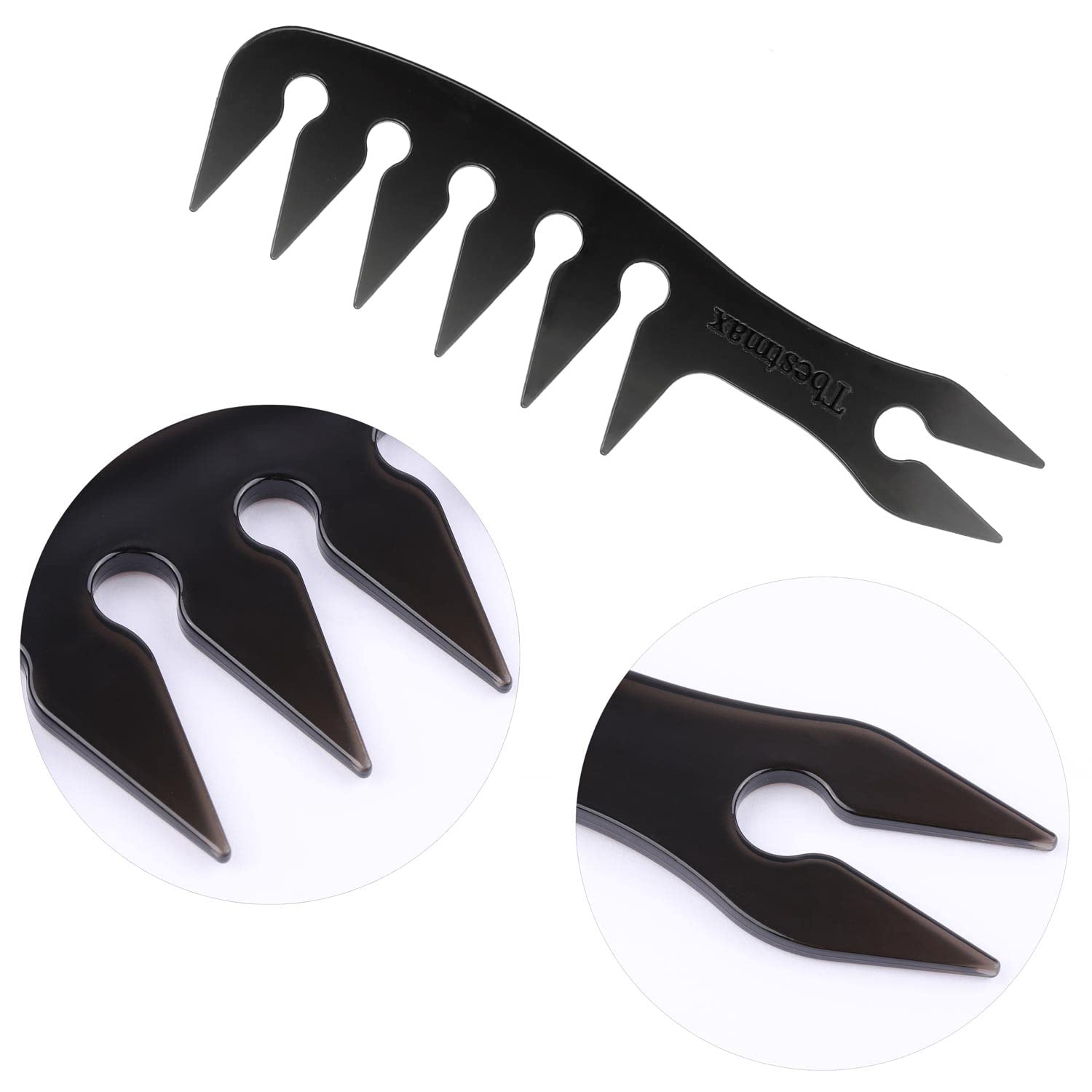 Tbestmax wide-teeth rat-tail comb for precise parting and natural-looking styles.