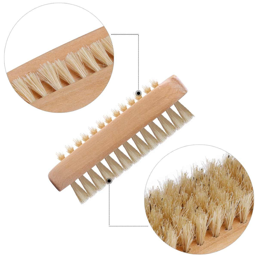 Tbestmax wooden handle nail brush offers a comfortable grip