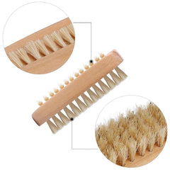 Tbestmax wooden handle nail brush offers a comfortable grip