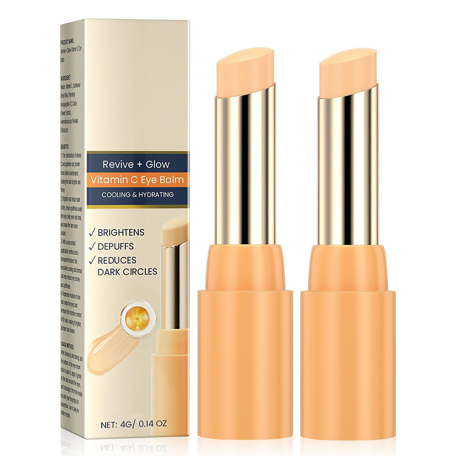 Tbexem Revive Glow balsamo ojos vitamina C, hidratación profunda para el contorno.