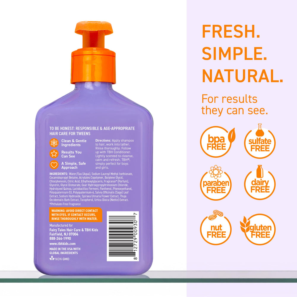 Champú TBH para adolescentes y niños: control de sebo para cuero cabelludo equilibrado.