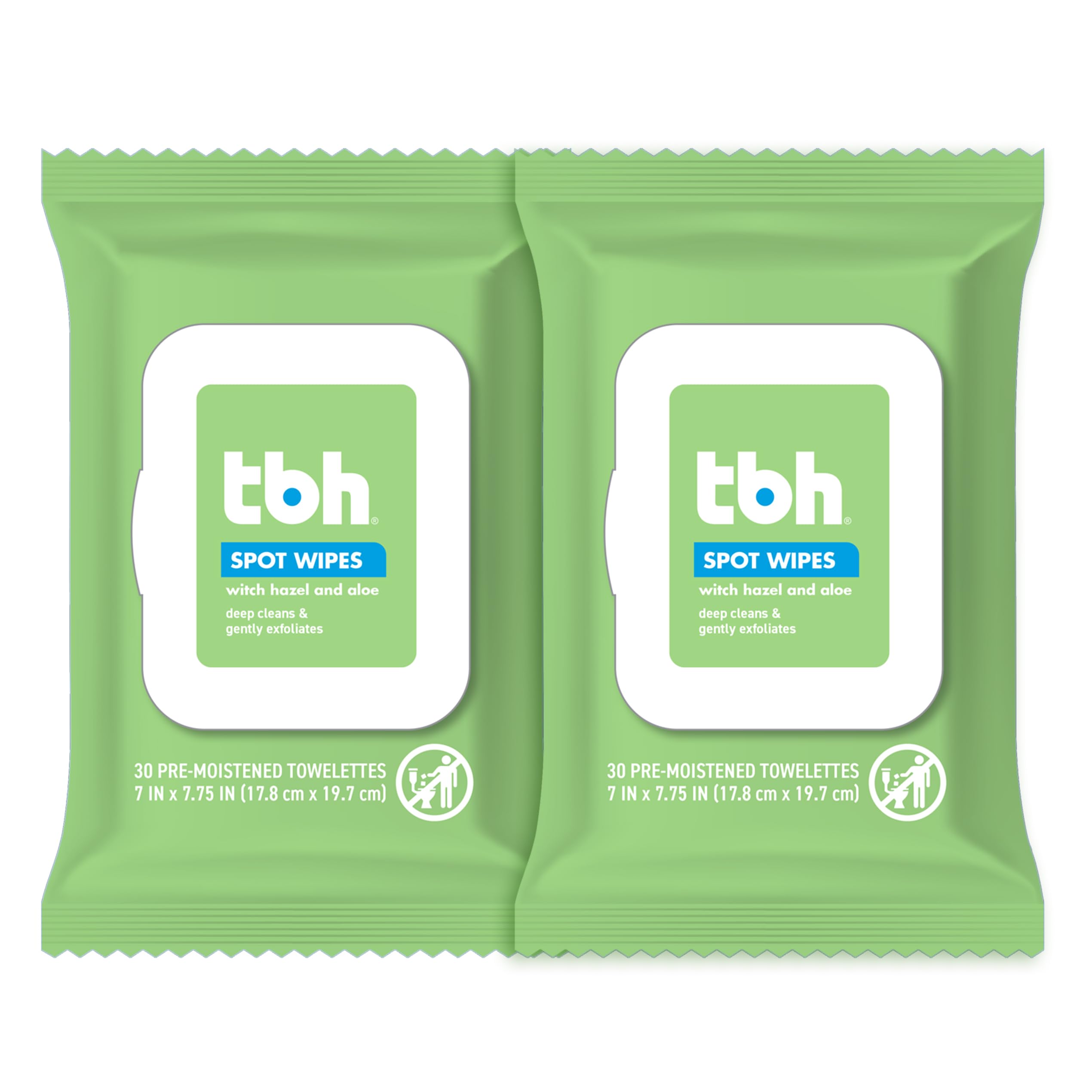 TBH Kids Spot Face Wipes caja frontal, limpieza suave para piel sensible.
