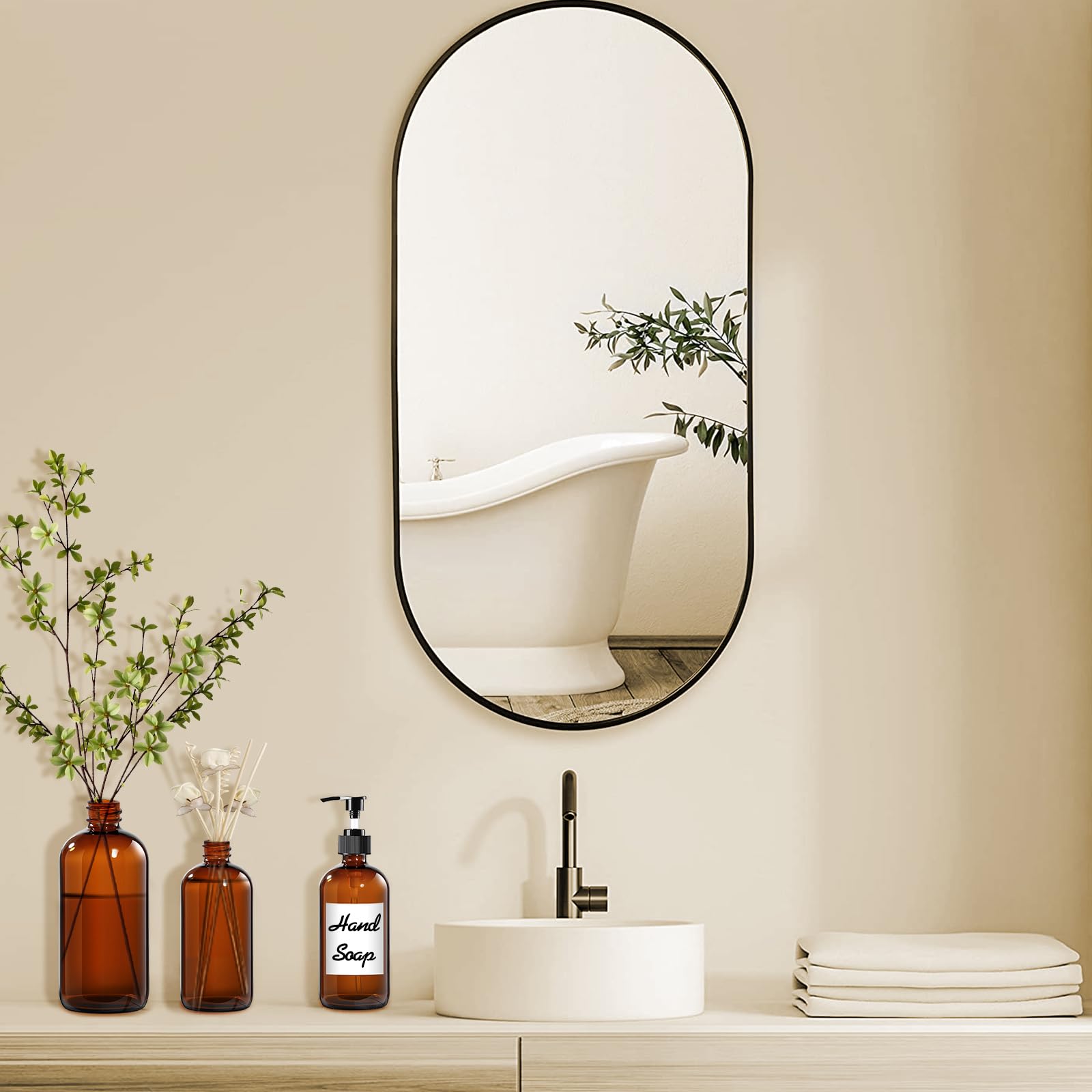 TBWIND reusable glass pump bottle set for eco-friendly bathroom and kitchen use.