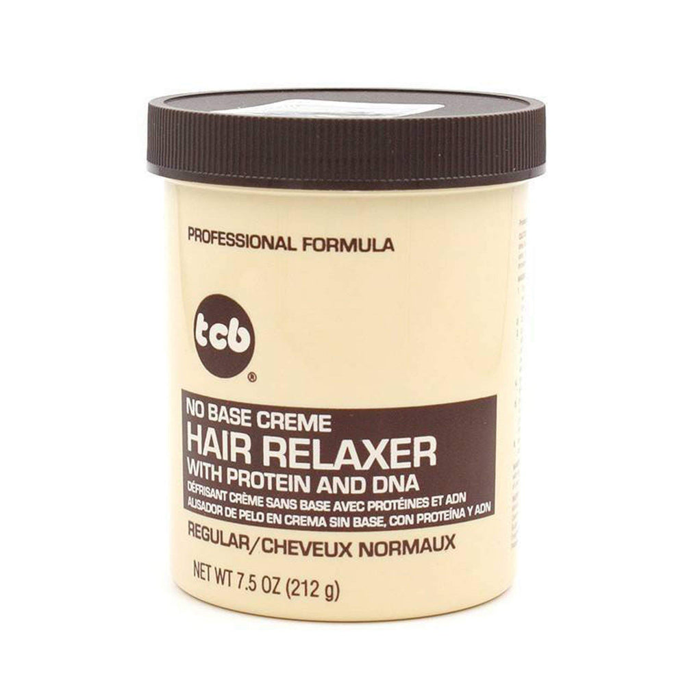 TCB Hair Relaxer No Base Creme Regular bottle for smooth, nourished hair