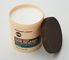TCB No Base Creme Relaxer packaging with ingredients label and usage notes