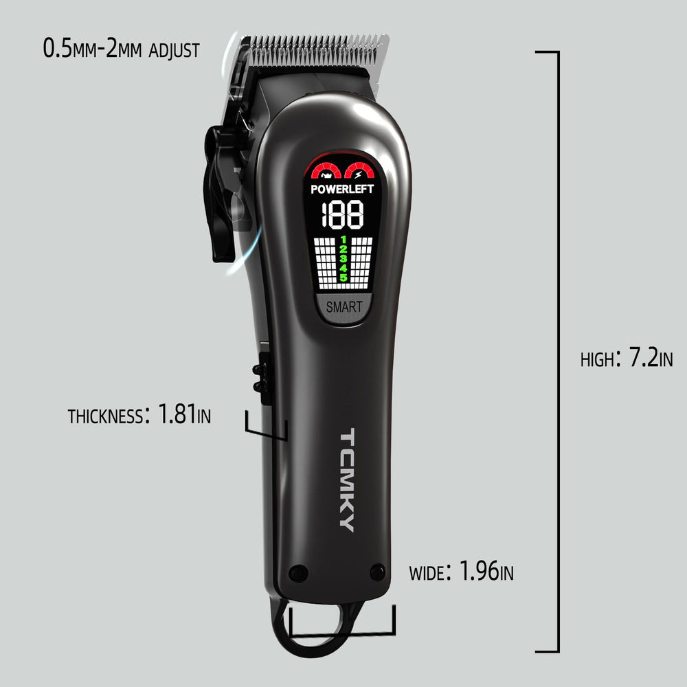 TCMKY hair trimmer includes full-size guide comb for shaping