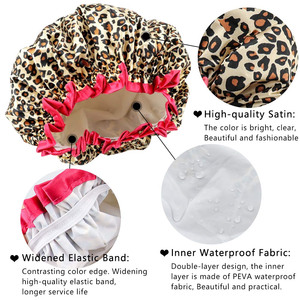 TCOTBE Gorro ducha poliester EVA, diseño reutilizable para uso diario.