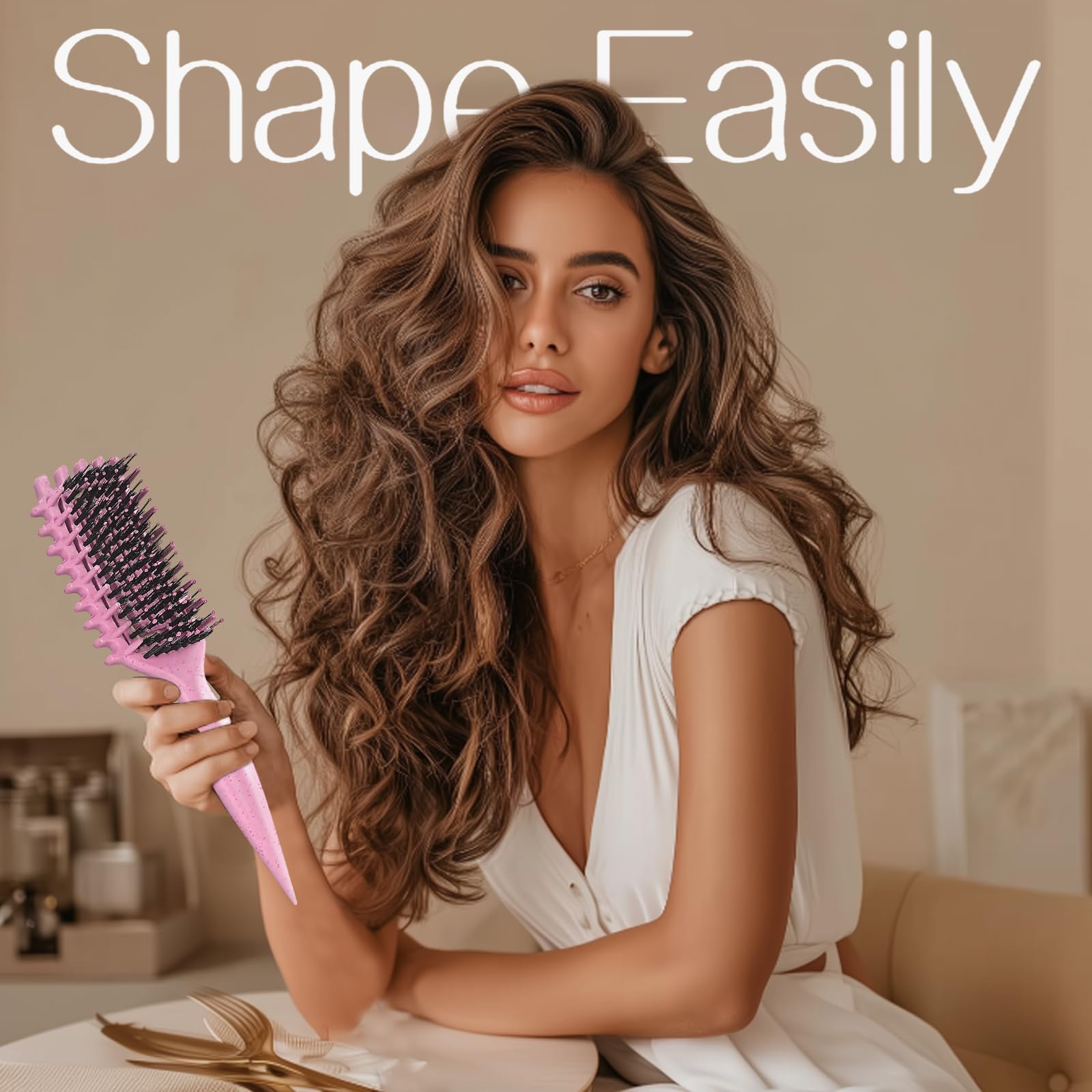 Tcsxady brush glides through various curl textures for consistent results.