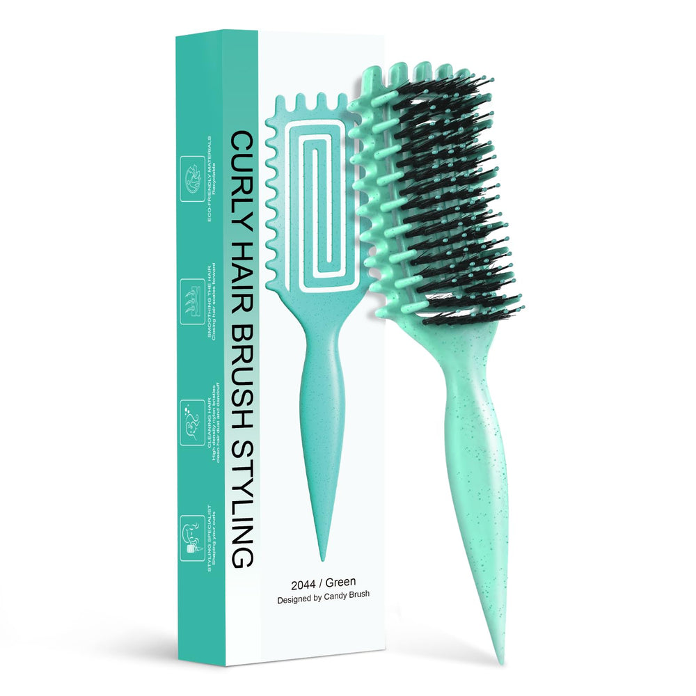 Tcsxady Curly Hair Brush with vented design for faster drying and defined curls.