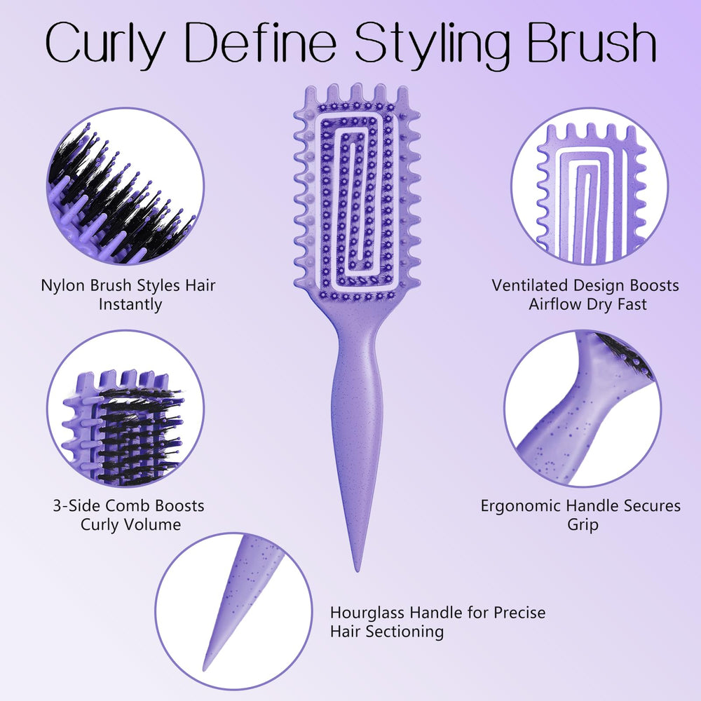 Tcsxady Curly Hair Brush vented design speeds up drying and smoothing.