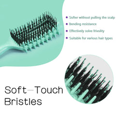 Tcsxady Ergonomic Curl Brush with comfortable handle for precise styling.