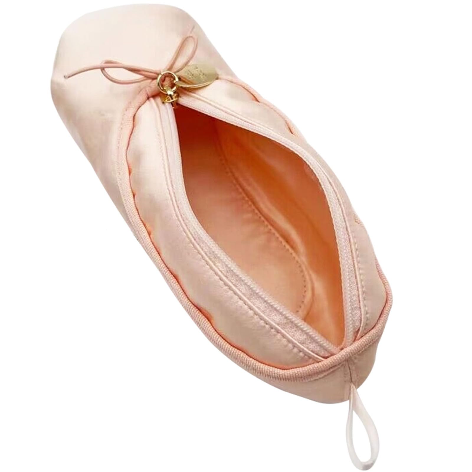 TCULIHWY makeup ballet bag pink with compact storage for travel essentials.