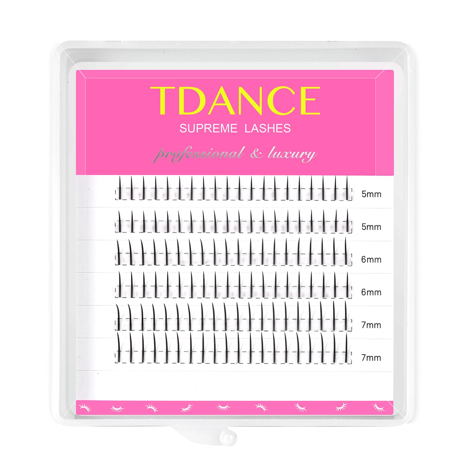 TDANCE bottom lash extensions pack for quick, balanced lower lashes.