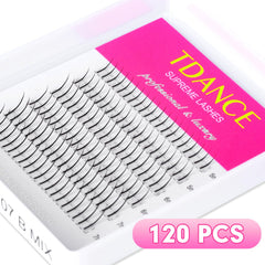 TDANCE bottom lashes 5-7mm B curl for an open-eyed look.