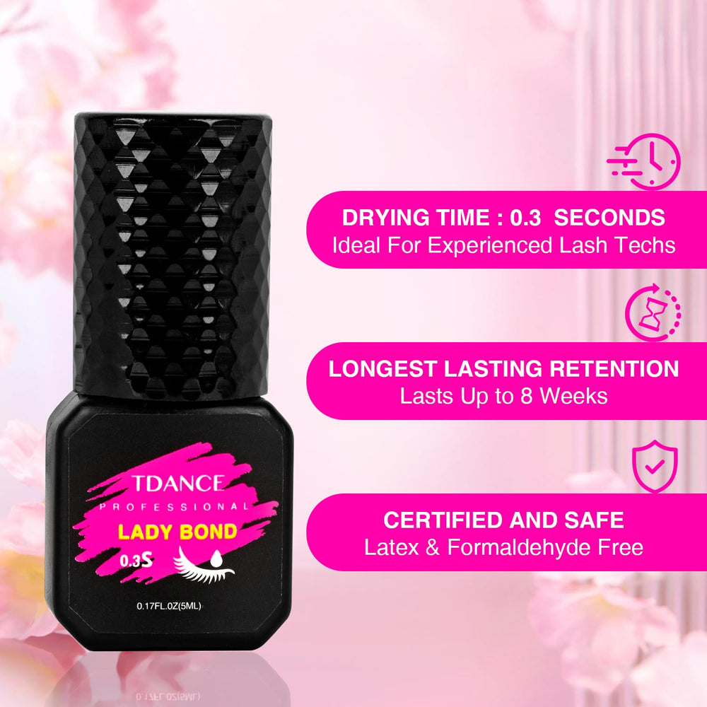 TDANCE eyelash extension glue fast-drying feature supports efficient salon procedures
