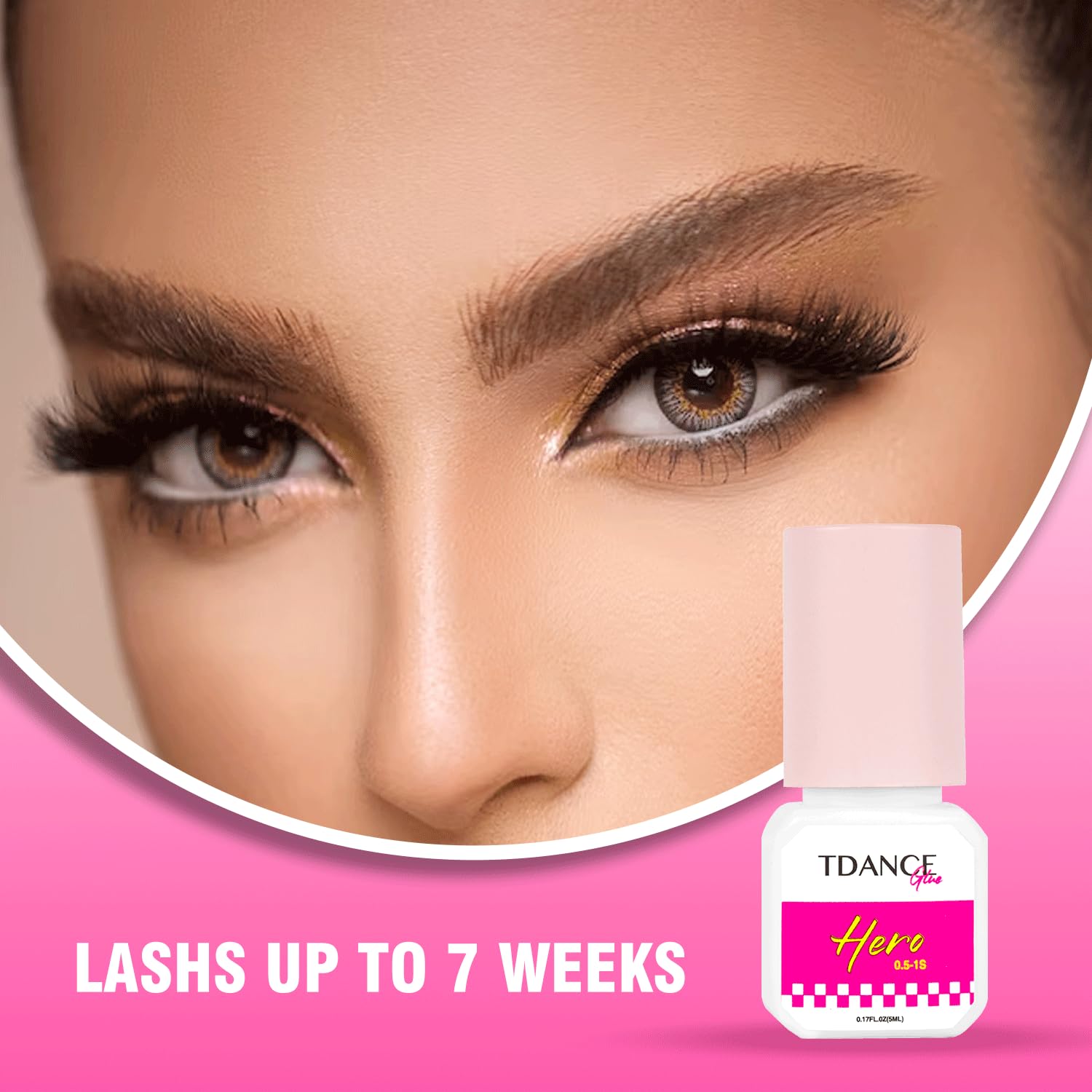 TDANCE eyelash extension glue packaging showing 5 ml bottle for studio use