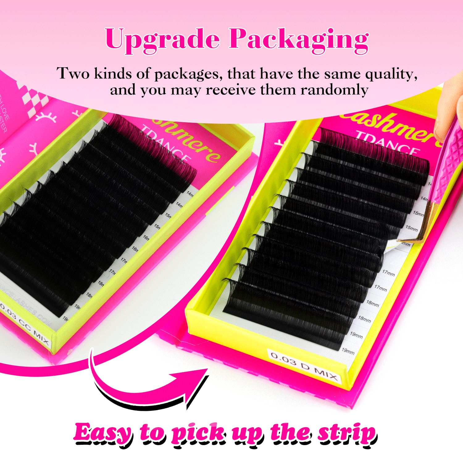 TDANCE lash extensions offer CC curl, with options for smooth lift.