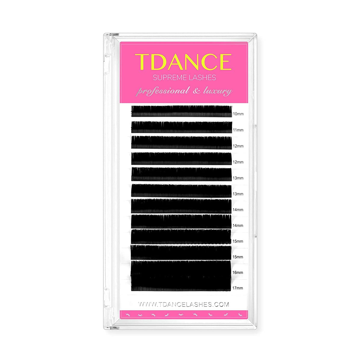 TDANCE matte black lash extensions pack for premium salon look and easy application