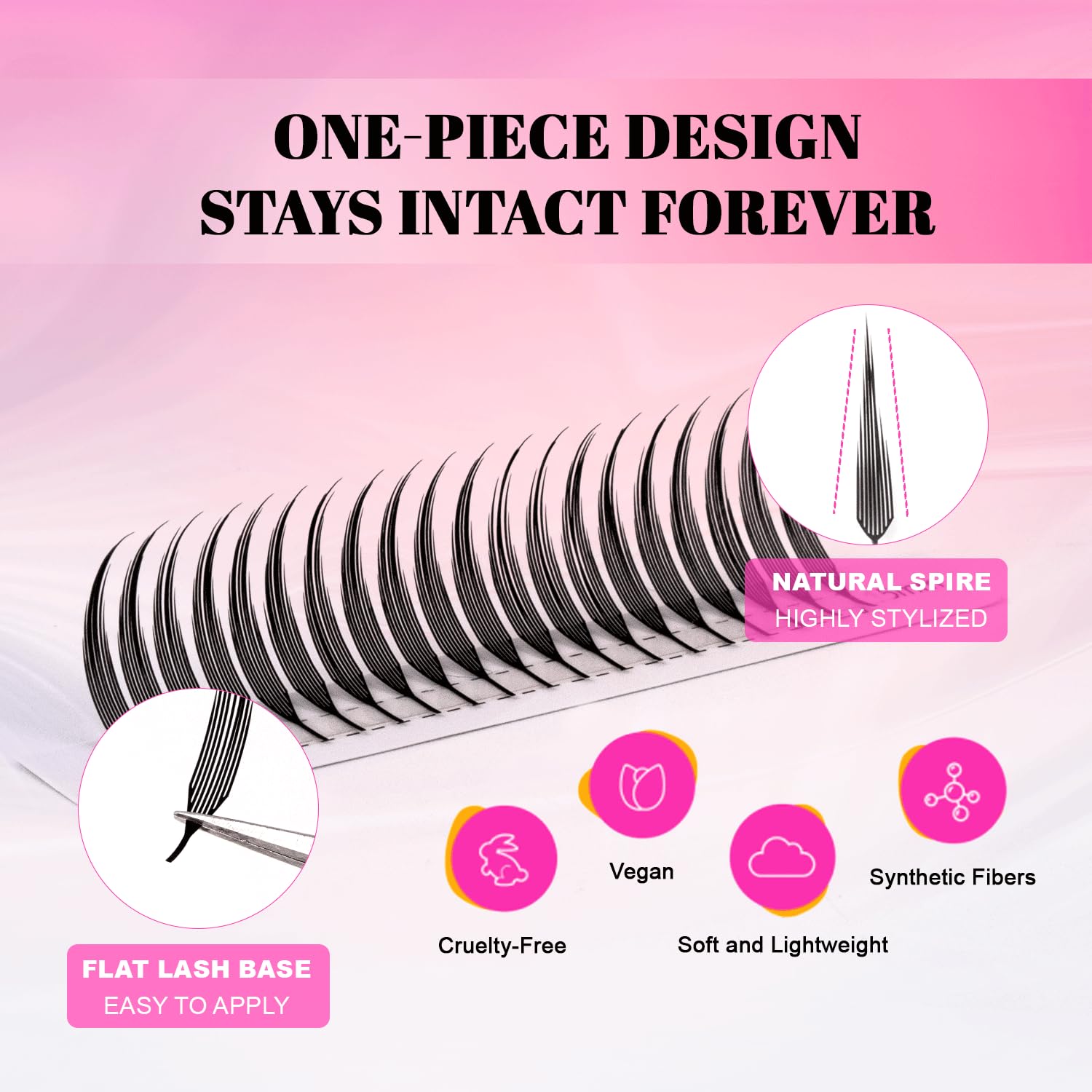 TDANCE Lightweight, Durable Synthetic Lashes provide all-day comfort.