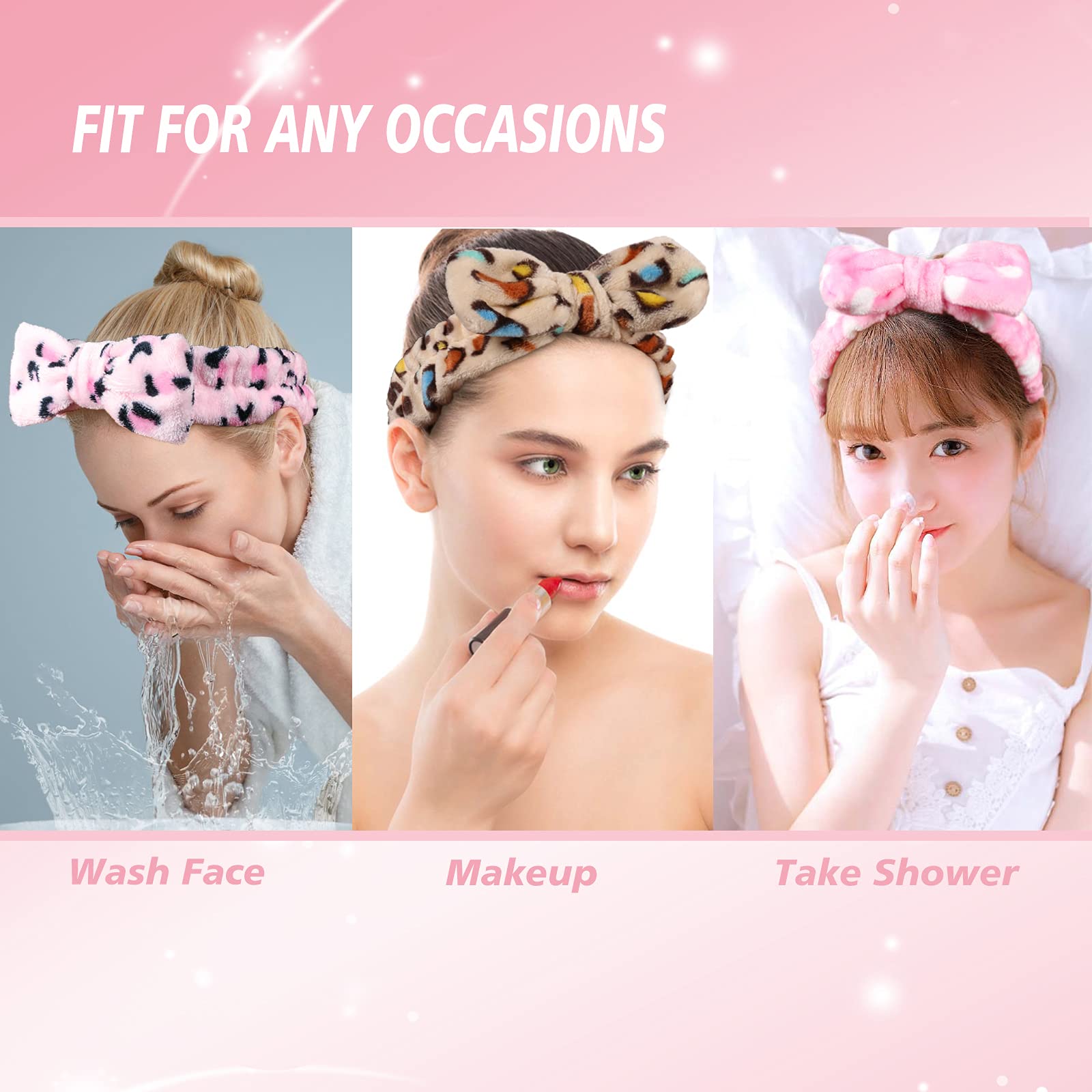 TDHDIKE adjustable elastic headbands fit most head sizes comfortably