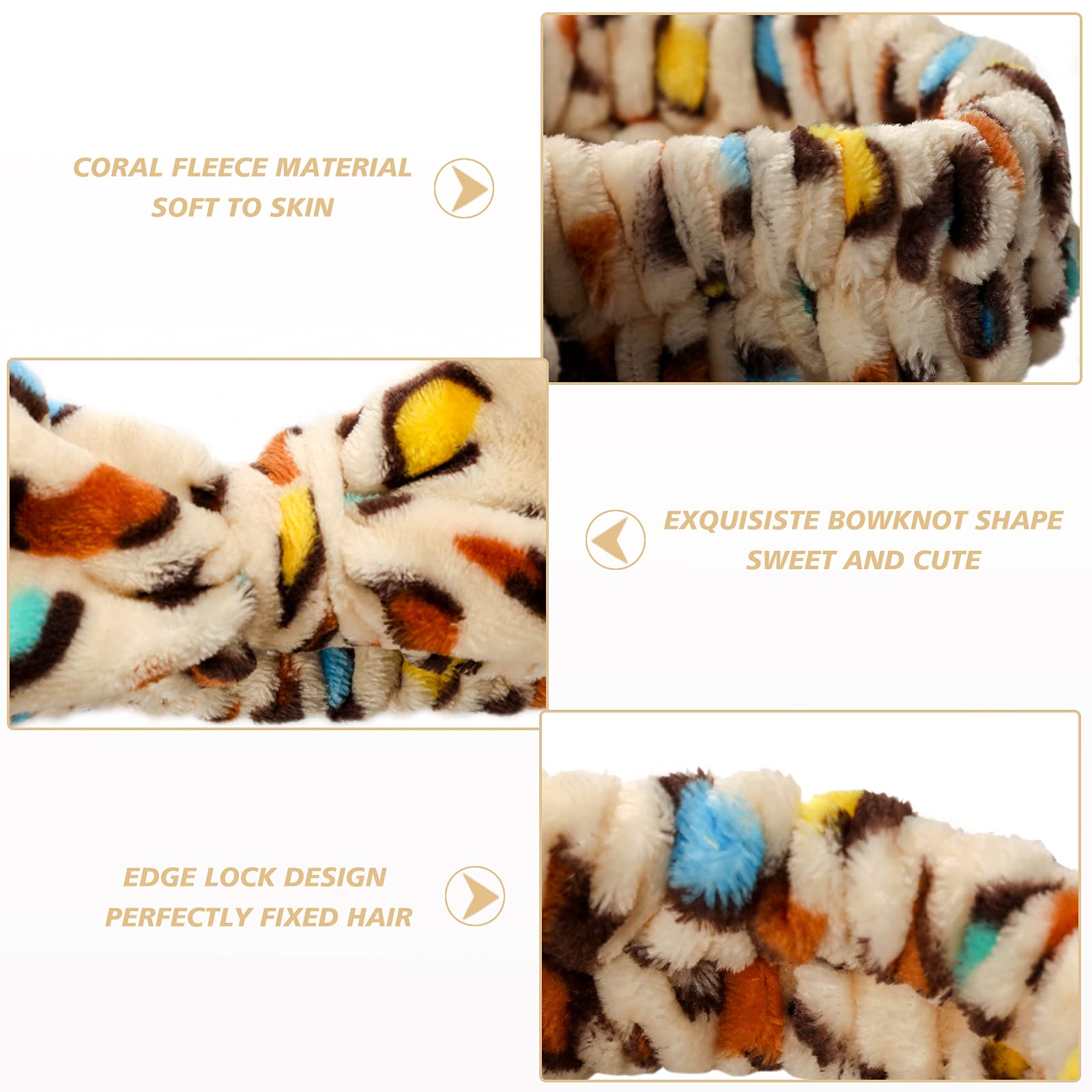 TDHDIKE bow-design facial headbands keep hair tidy during makeup