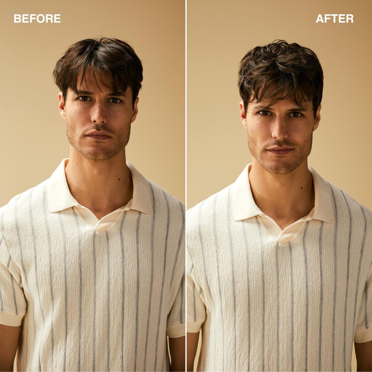 Tea Tree Forming Cream on short hair delivering workable hold.