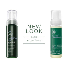 Tea Tree Lavender Mint Curl Refresh Foam cream texture close-up highlighting nourishing oils.
