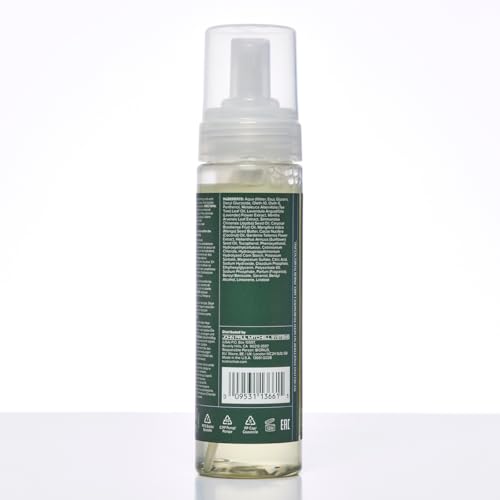 Close-up of spa-like scent from Tea Tree Lavender Mint Curl Refresh Foam.