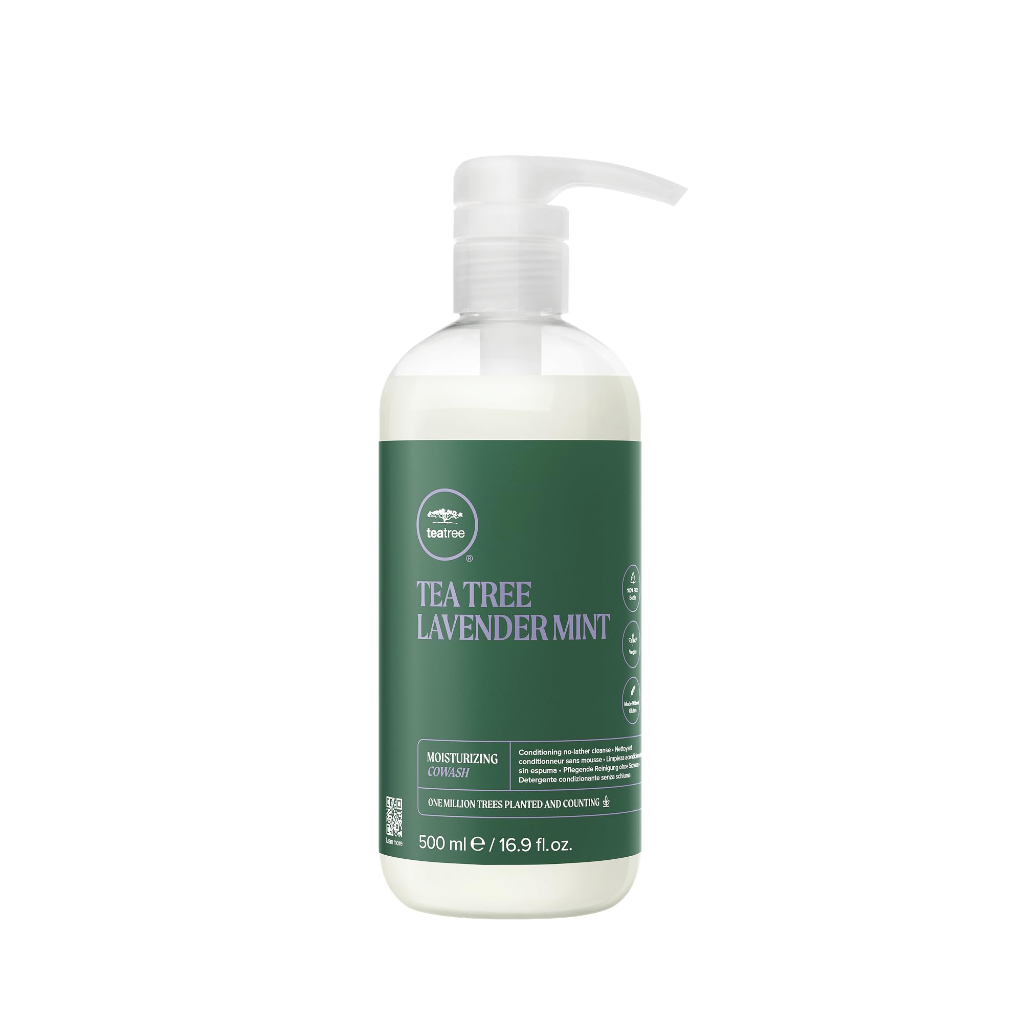 Tea Tree Lavender Mint cowash bottle highlights hydrating formula for coarse hair.