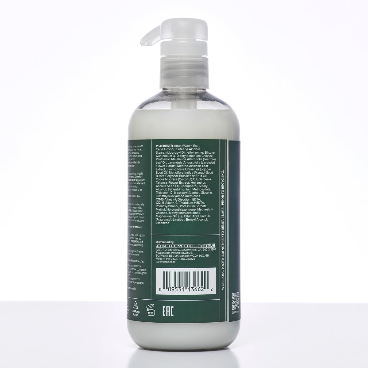 Tea Tree Lavender Mint cowash for coarse curls reduces frizz and enhances manageability.