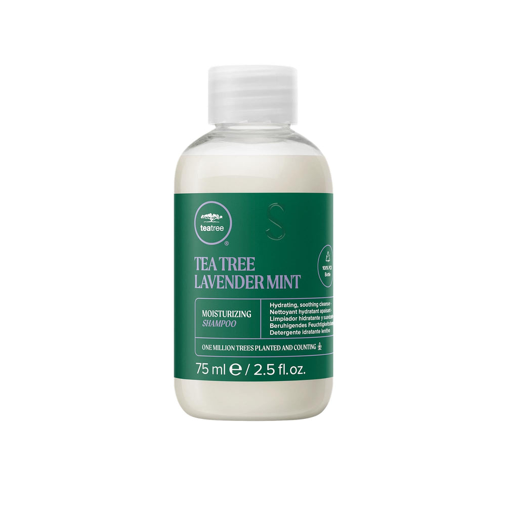 Tea Tree Lavender Mint Shampoo botella, hidratación para cabello seco