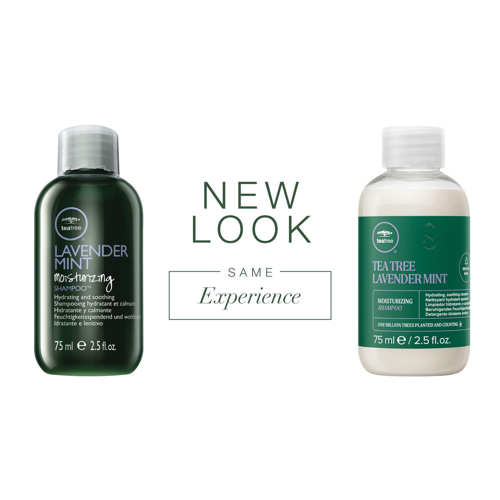 Tea Tree Lavender Mint Shampoo etiqueta, ingredientes calmantes