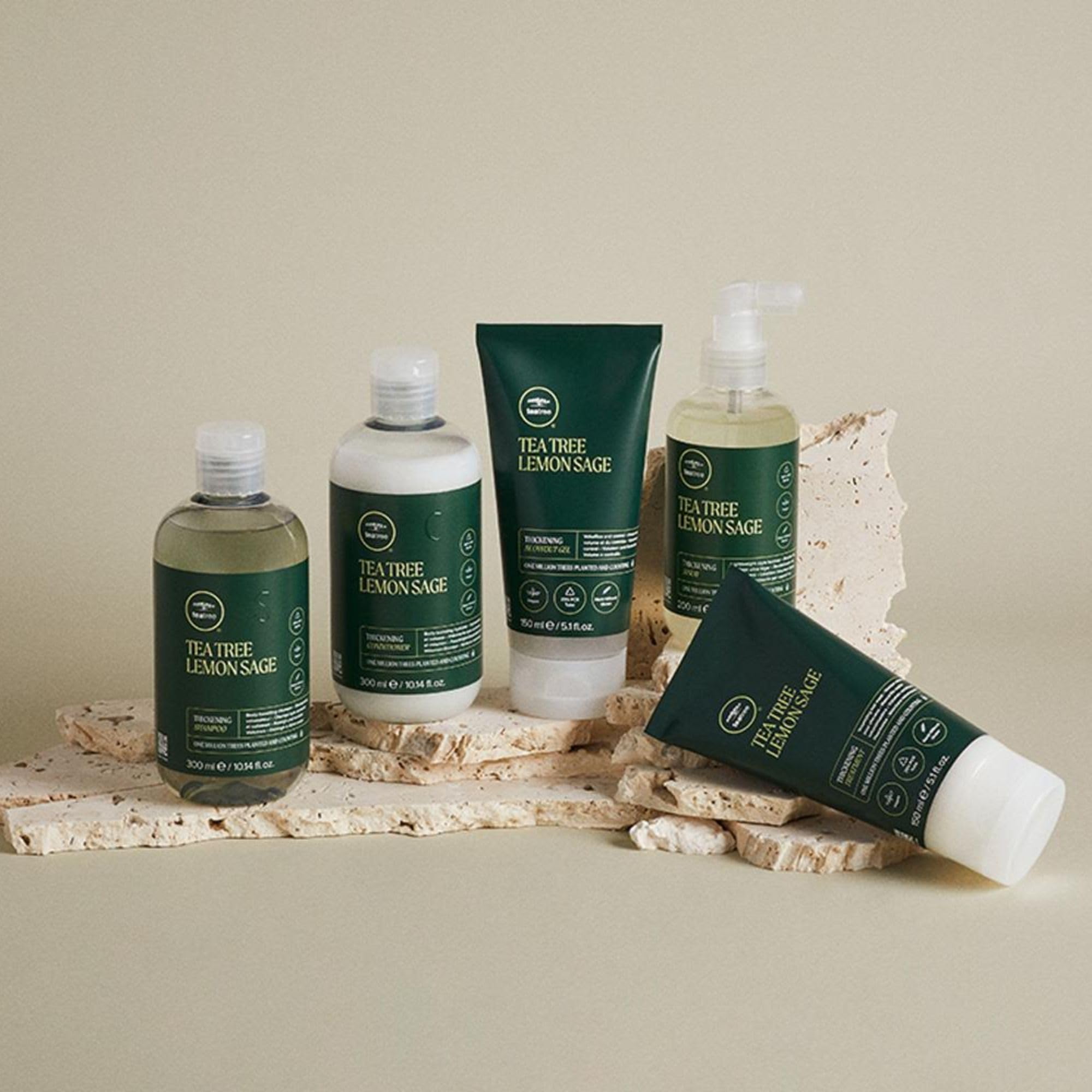 Tea Tree Lemon Sage, finas hebras reciben control y cuerpo ligero.