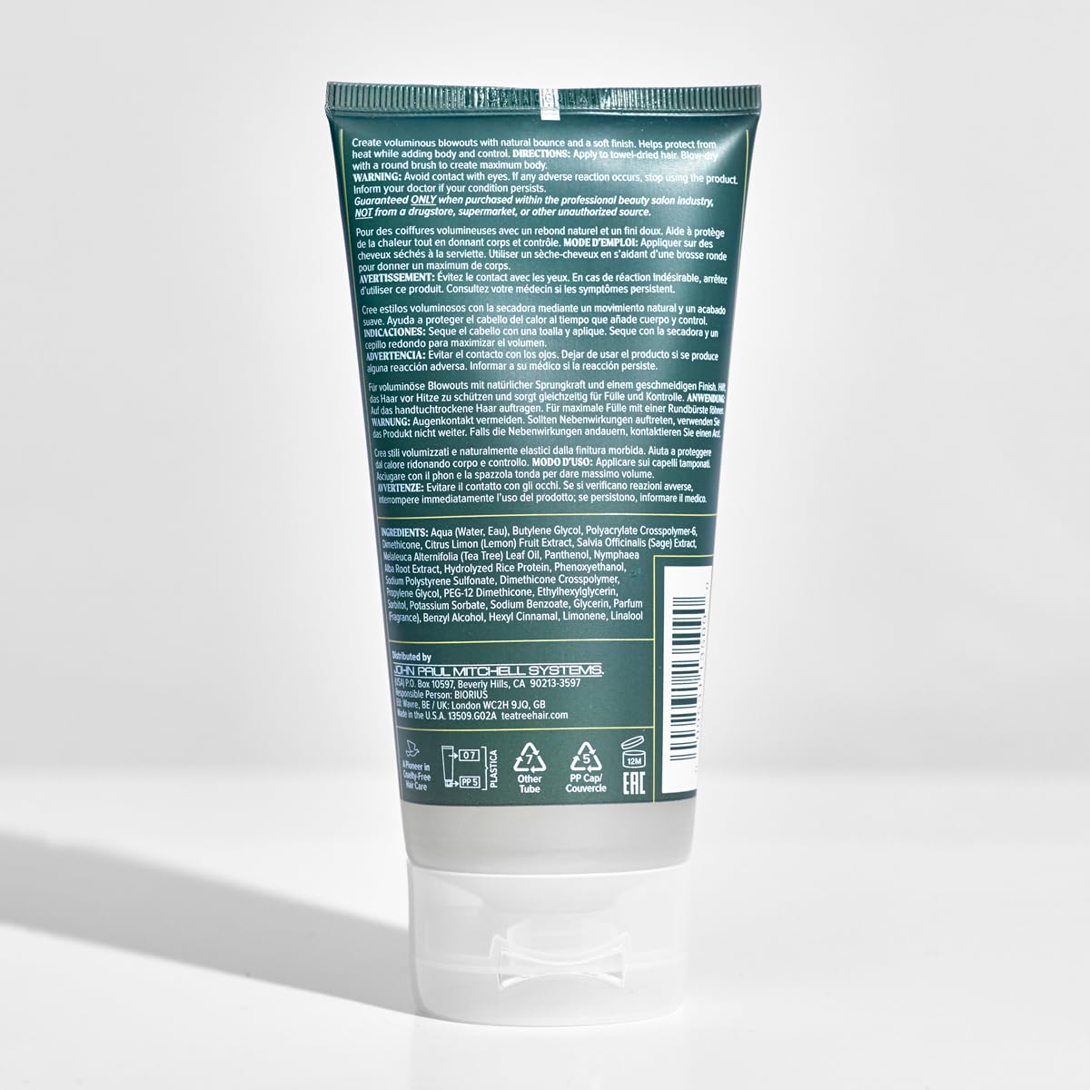 Tea Tree Lemon Sage, peinado diario con aroma cítrico fresco.