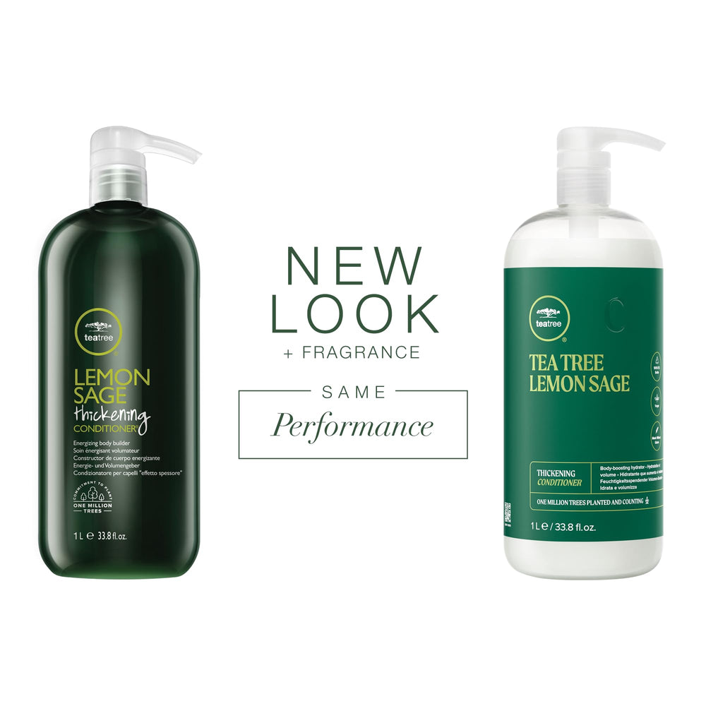 Tea Tree Lemon Sage Thickening Conditioner being applied to detangle and add light volume