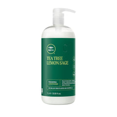 Tea Tree Lemon Sage Thickening Conditioner bottle front showing citrus boost for fine hair