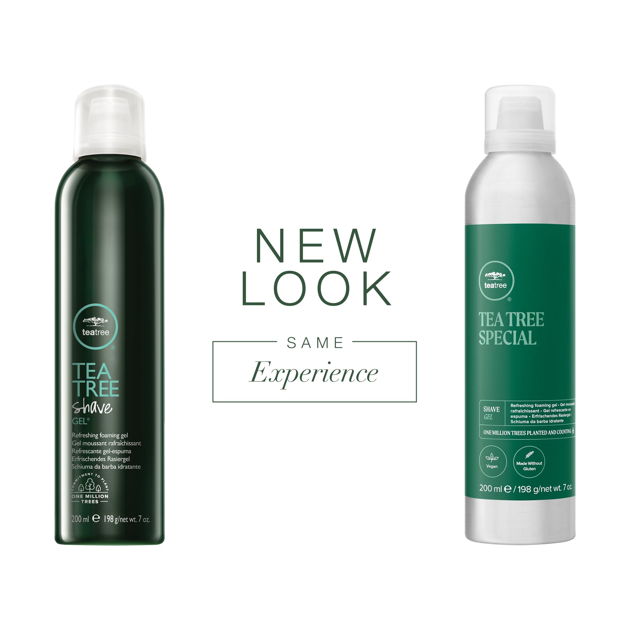 Tea Tree Shave Gel close-shave with cooling sensation and conditioning.