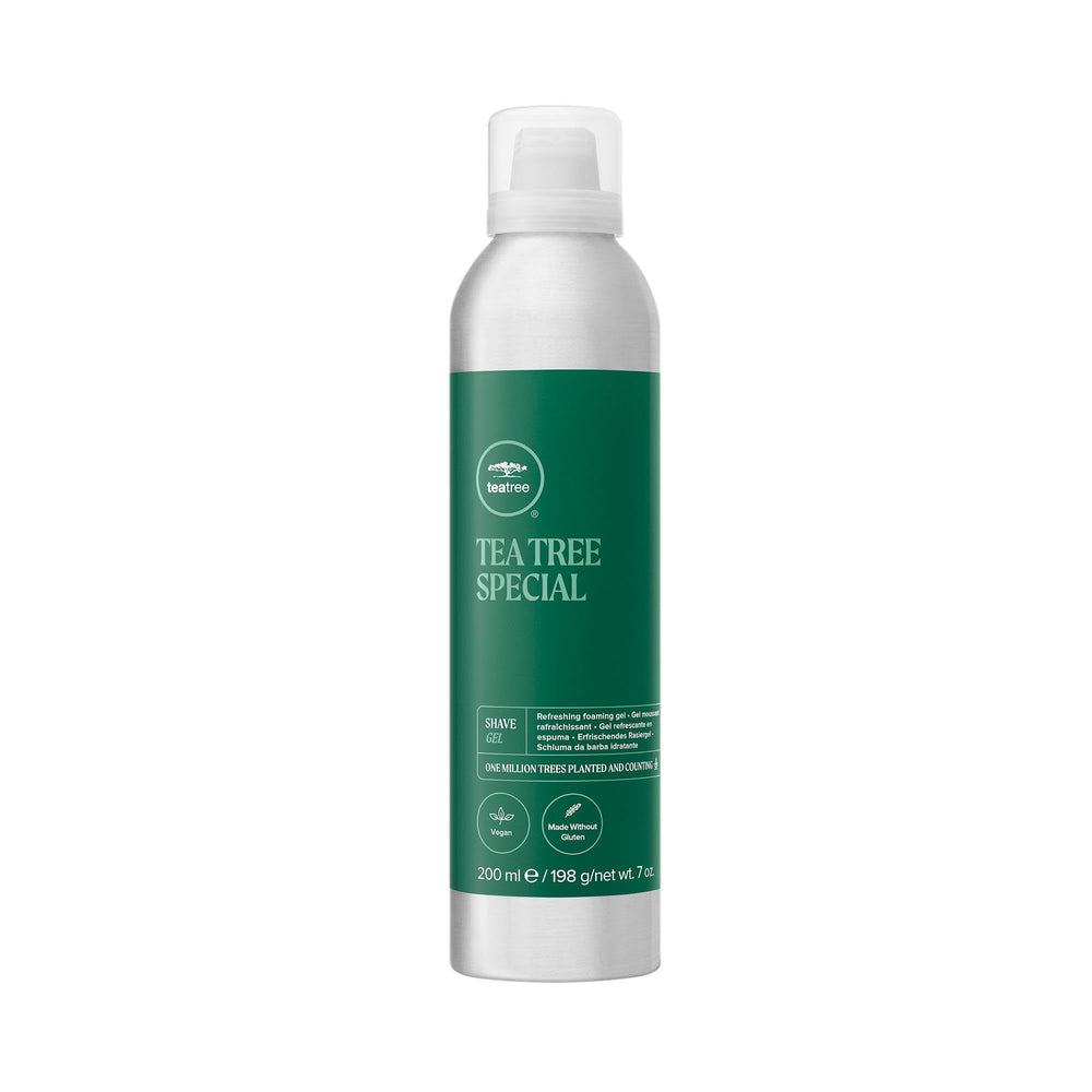 Tea Tree Shave Gel foaming-lather for a smooth, close shave.