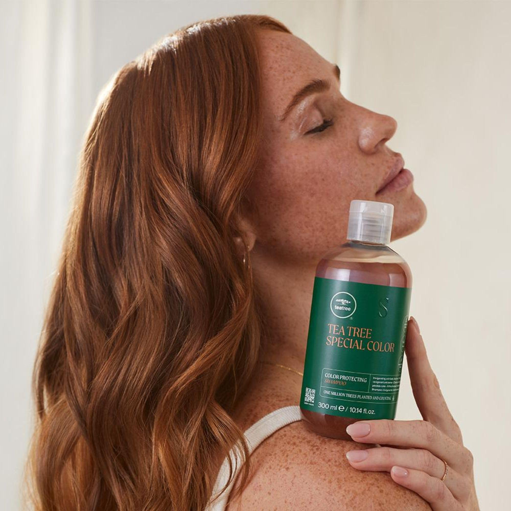 Tea Tree Special Color Shampoo pump for easy daily use.