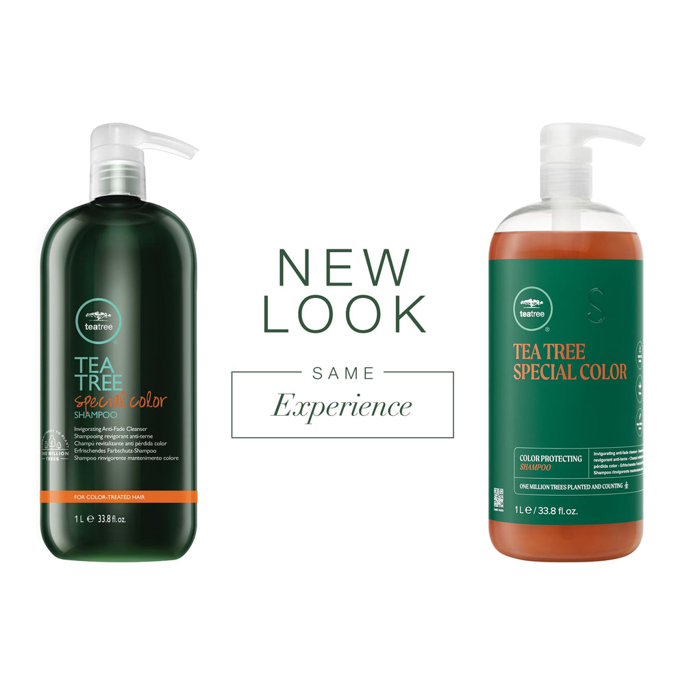 Tea Tree Special Color Shampoo highlights rooibos botanicals for color longevity.