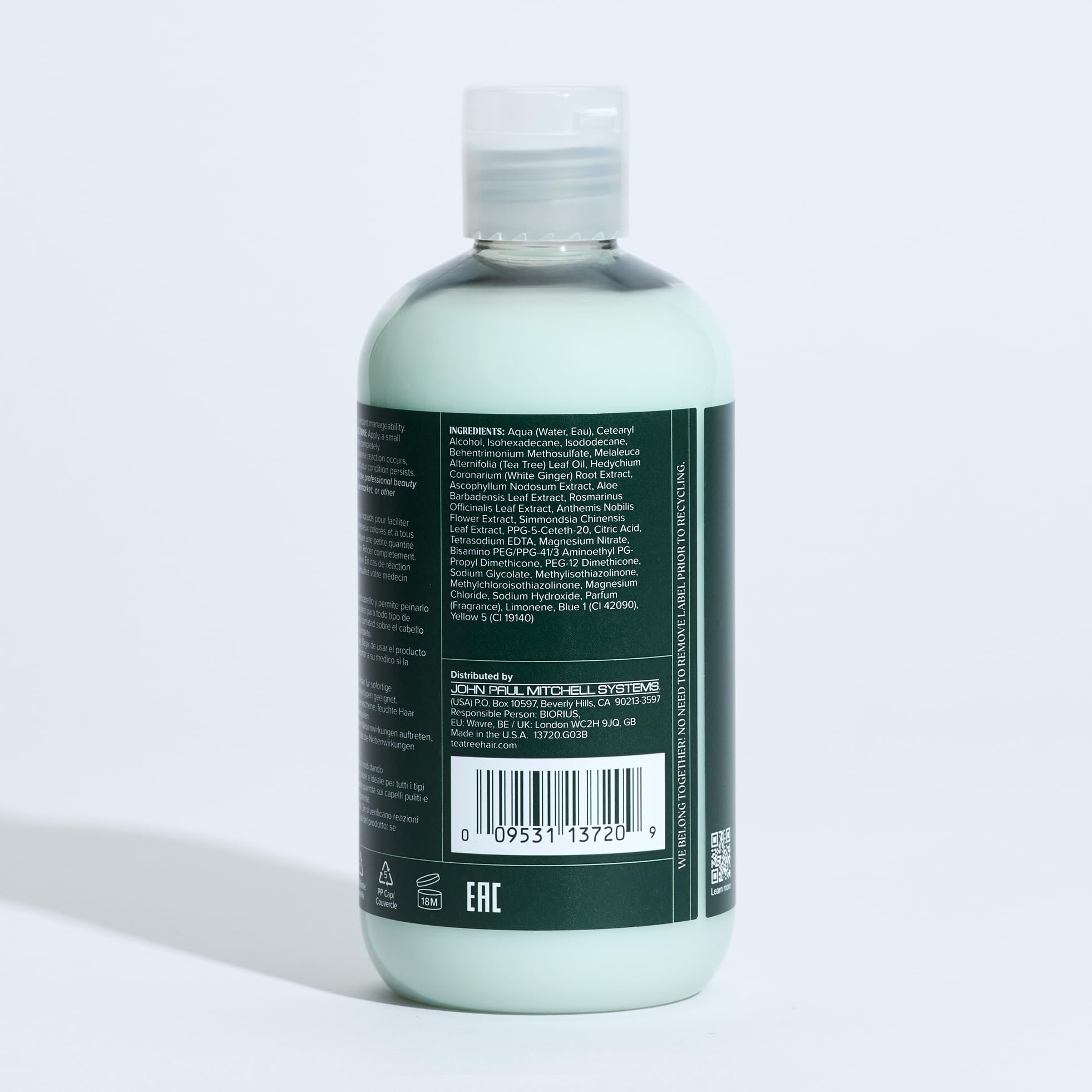 Tea Tree Special Conditioner hands tingling aroma demonstrates sensory experience