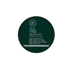 Tea Tree Special Detox Foaming Salt Scrub bottle showing exfoliating salts.