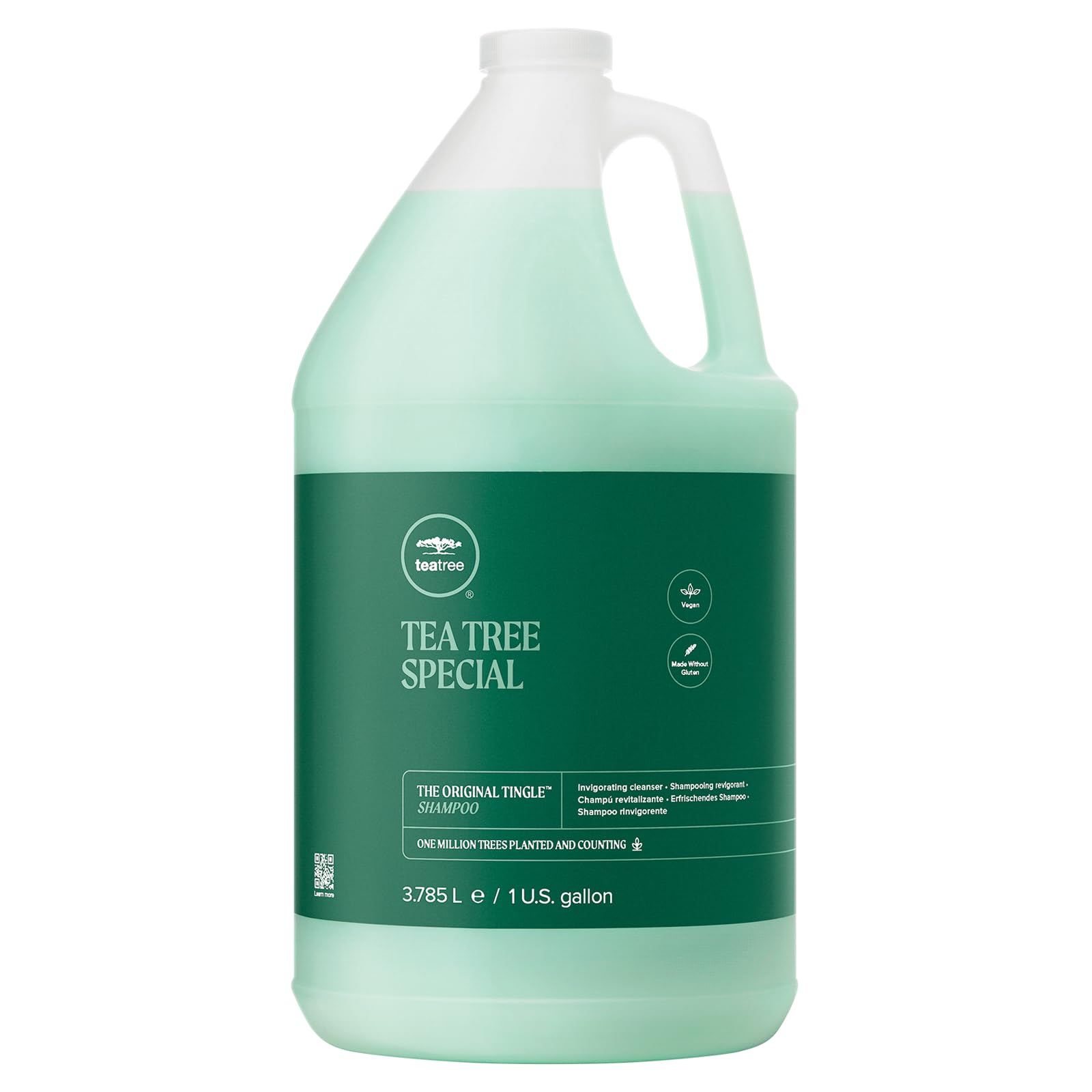 Tea Tree Special Shampoo bottle 128oz delivers a refreshing cleanse and vitality.