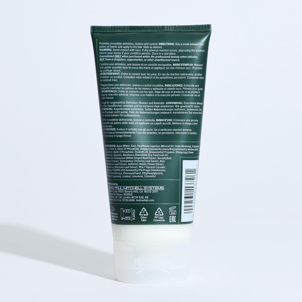 Tea Tree Styling Wax botanical-ingredients image hints at lavender tea-tree peppermint aroma.