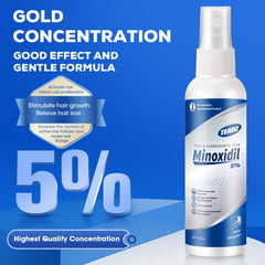 TEADZ Minoxidil bottle pump shows easy-dose spray for precise scalp application.