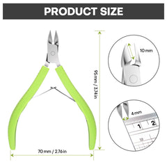 TEAORB cuticle trimmer with non slip silicone handle for secure grip.